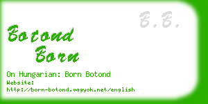 botond born business card